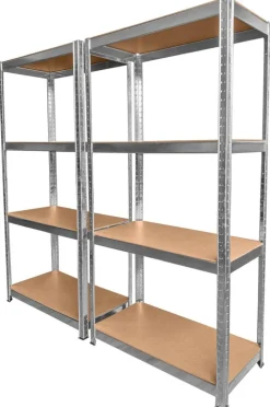 Schwerlaststeckregal 2er-Set verzinkt B/H/T: ca. 160x160x40 cm