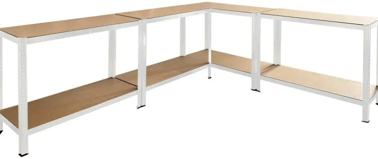 Schwerlaststeckregal 2er-Set weiß B/H/T: ca. 160x160x40 cm