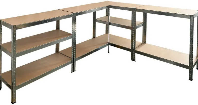 Schwerlaststeckregal 2er-Set verzinkt B/H/T: ca. 200x200x60 cm