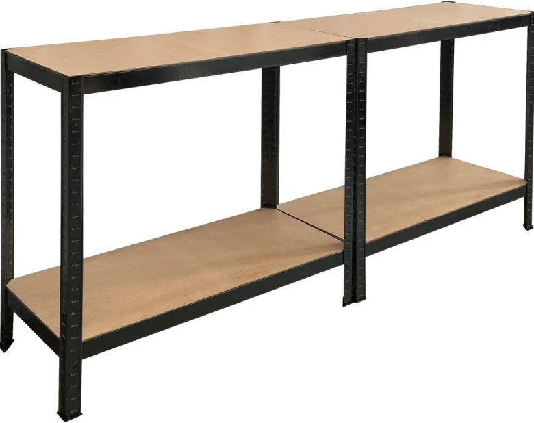 Schwerlaststeckregal schwarz B/H/T: ca. 75x150x30 cm