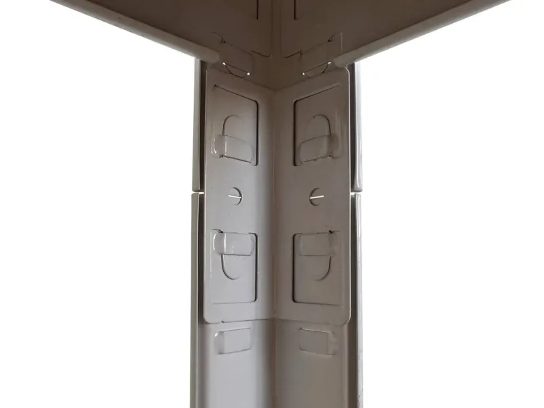 Schwerlaststeckregal weiß B/H/T: ca. 90x180x40 cm