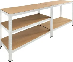 Schwerlaststeckregal weiß B/H/T: ca. 90x180x40 cm