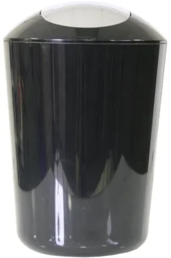 Schwingdeckeleimer schwarz Kunststoff H/D: ca. 30x20 cm ca. 5 l