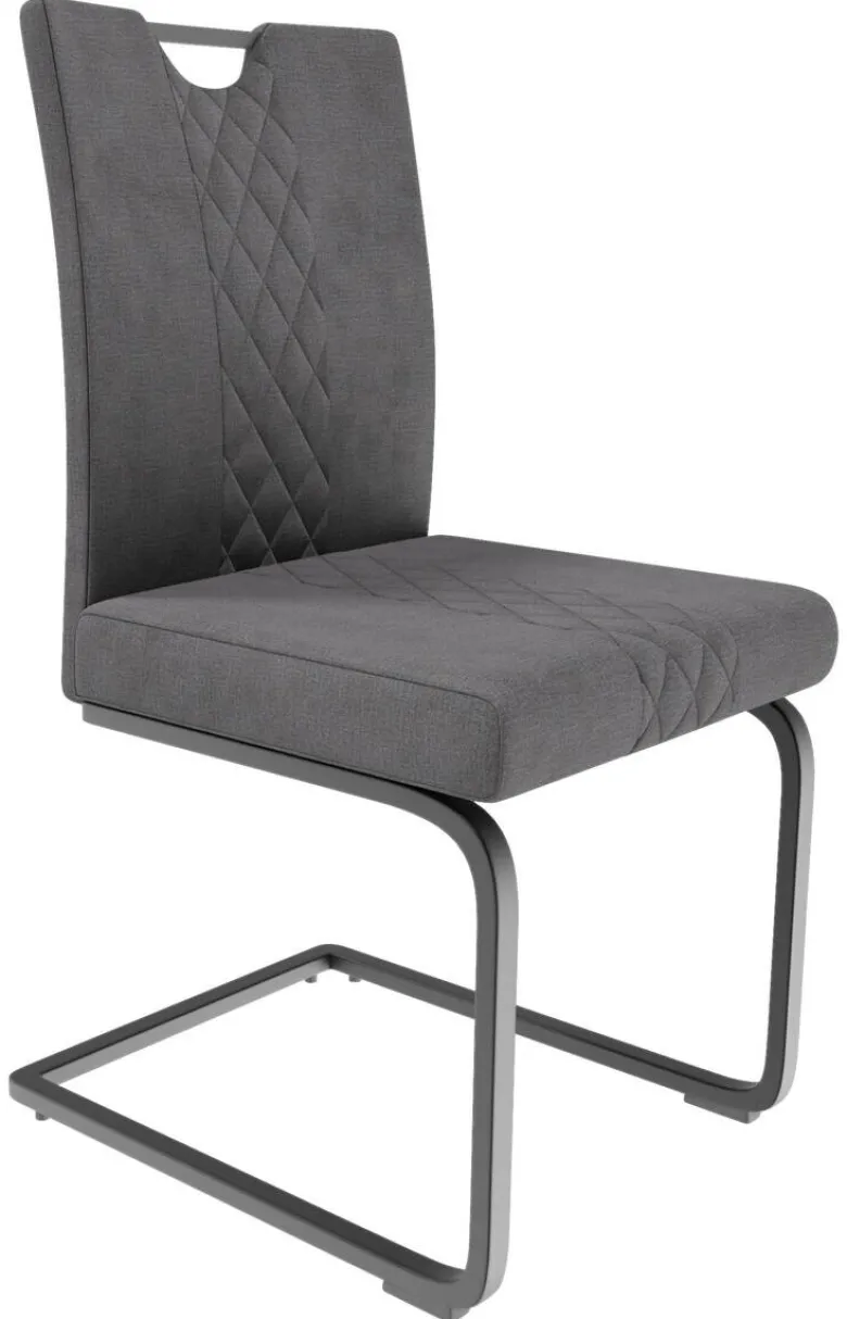 Schwingstuhl Alabama dunkelgrau Microfaser B/H/T: ca. 50x94x60 cm