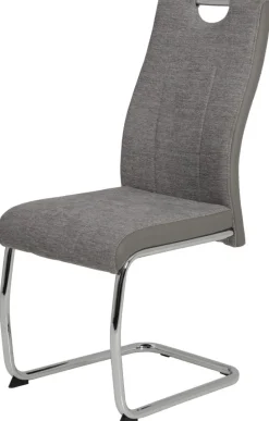 Schwingstuhl Alina 2er Set grau Webstoff B/H/T: ca. 43x59x98 cm