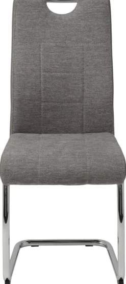 Schwingstuhl Alina 2er Set grau Webstoff B/H/T: ca. 43x59x98 cm