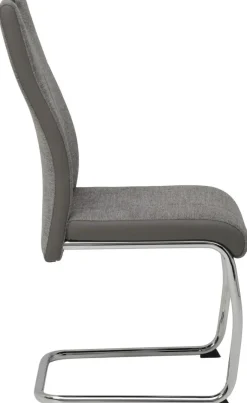 Schwingstuhl Alina 2er Set grau Kunstleder Stoff B/H/T: ca. 43x98x59 cm