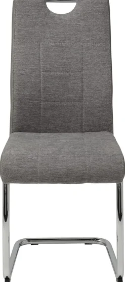 Schwingstuhl Alina 2er Set grau Kunstleder Stoff B/H/T: ca. 43x98x59 cm