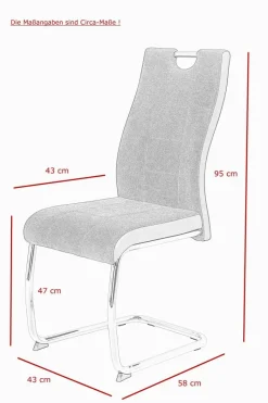 Schwingstuhl Alina S anthrazit B/H/T: ca. 43x98x59 cm