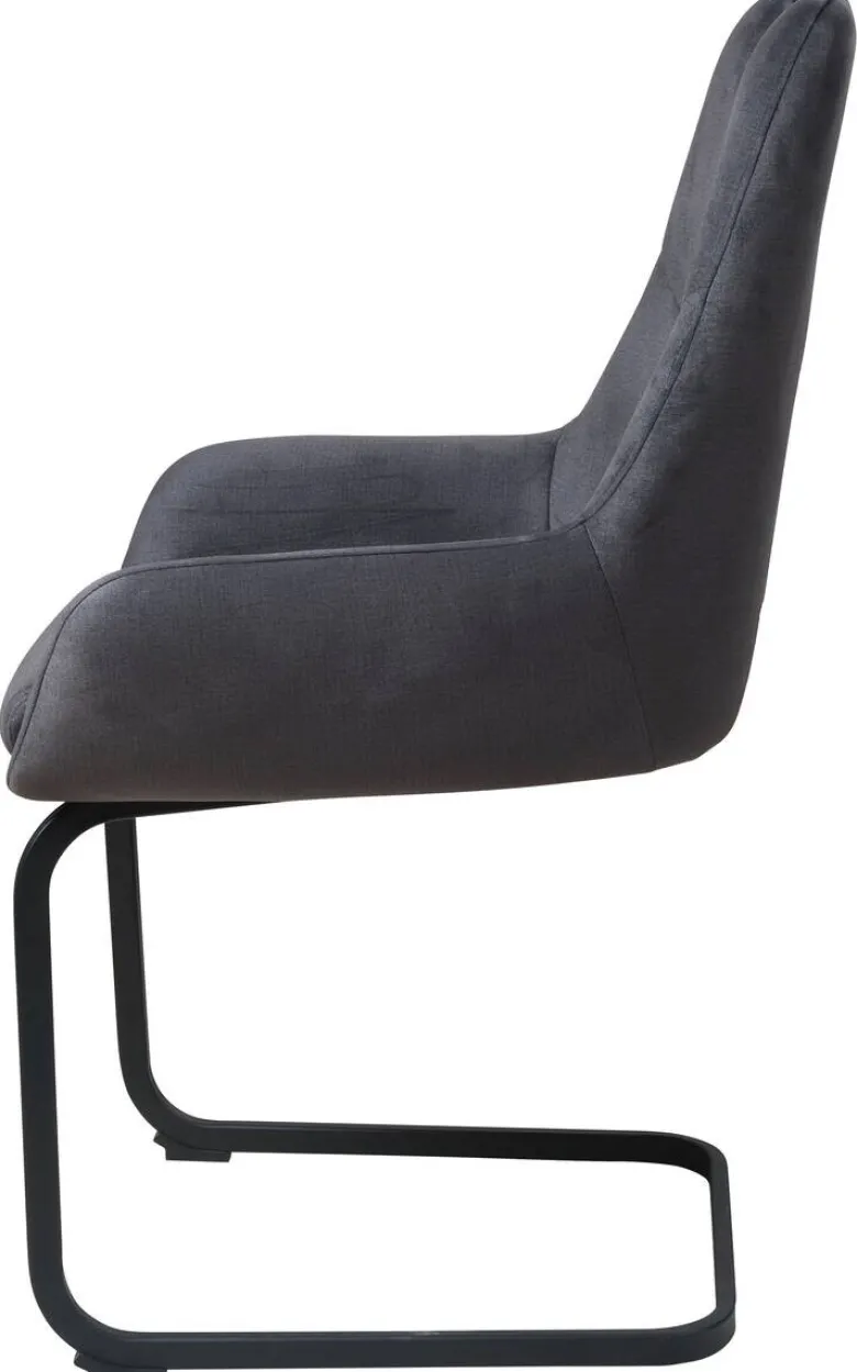 Schwingstuhl Devonport dunkelgrau Microfaser B/H/T: ca. 58x90x61 cm