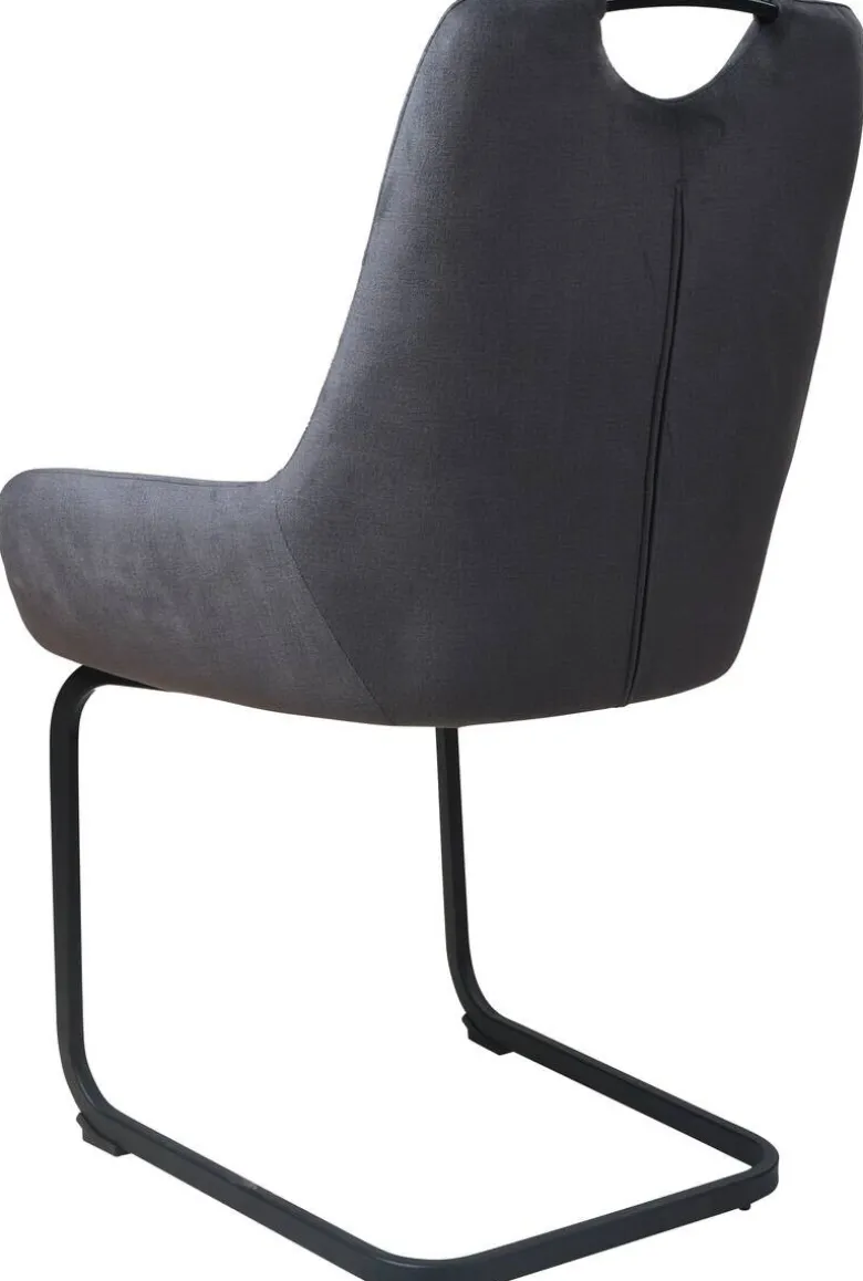 Schwingstuhl Devonport dunkelgrau Microfaser B/H/T: ca. 58x90x61 cm