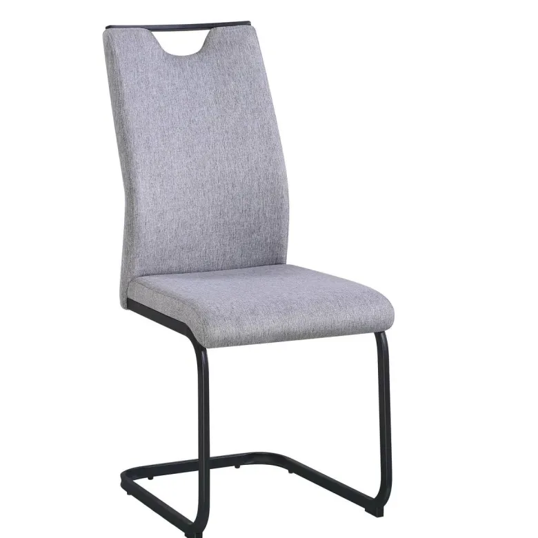 Schwingstuhl Dina grau schwarz Microfaser Metall