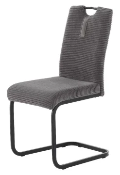 Schwingstuhl grau Kord B/H/T: ca. 42x95x57 cm