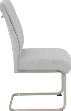 Schwingstuhl Ines, 4er-Set grau Metall Microfaser Webstoff B/H/T: ca. 50x99x66 cm
