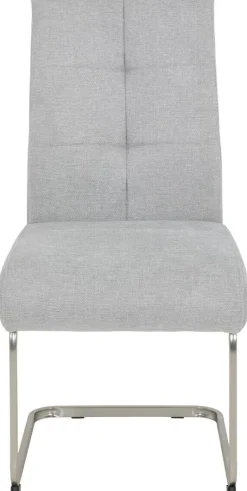 Schwingstuhl Ines, 4er-Set grau Metall Microfaser Webstoff B/H/T: ca. 50x99x66 cm