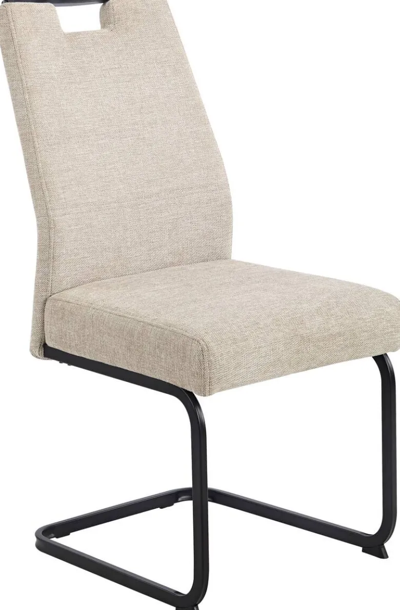 Schwingstuhl Kerstin II beige Webstoff B/H/T: ca. 47x100x65 cm