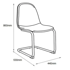 Schwingstuhl Leya schwarz Microfaser B/H/T: ca. 44x86x53 cm