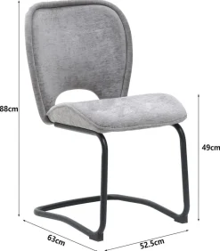 Schwingstuhl Maja grau Microfaser B/H/T: ca. 63x88x52,5 cm
