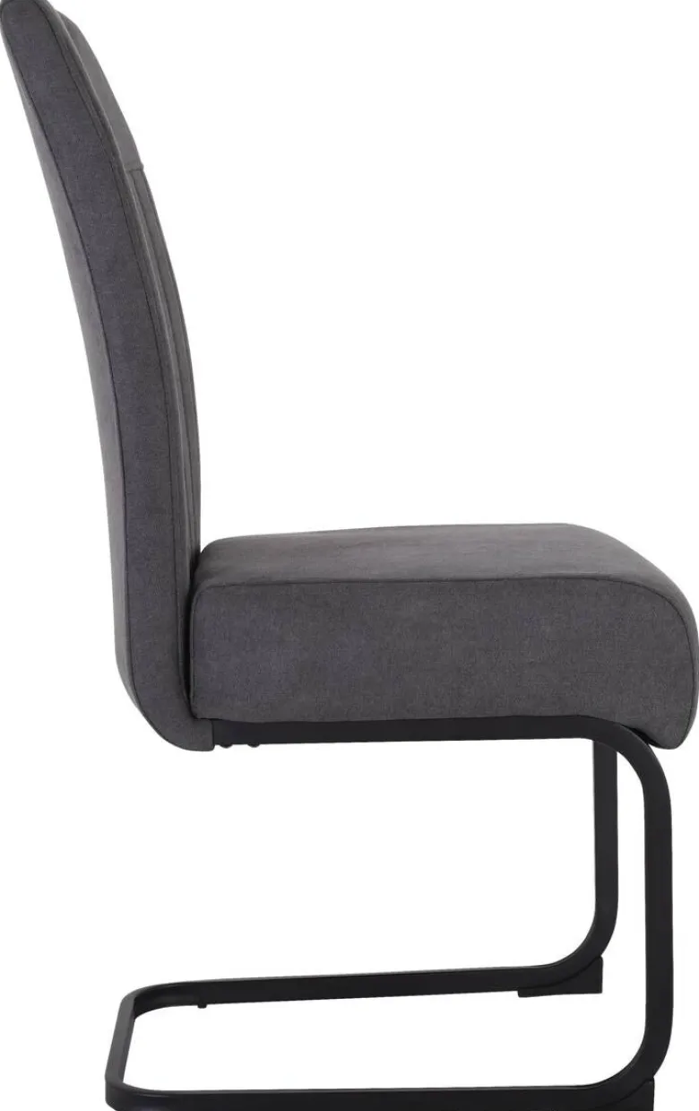 Schwingstuhl Margie dunkelgrau Microfaser B/H/T: ca. 46x104x61 cm