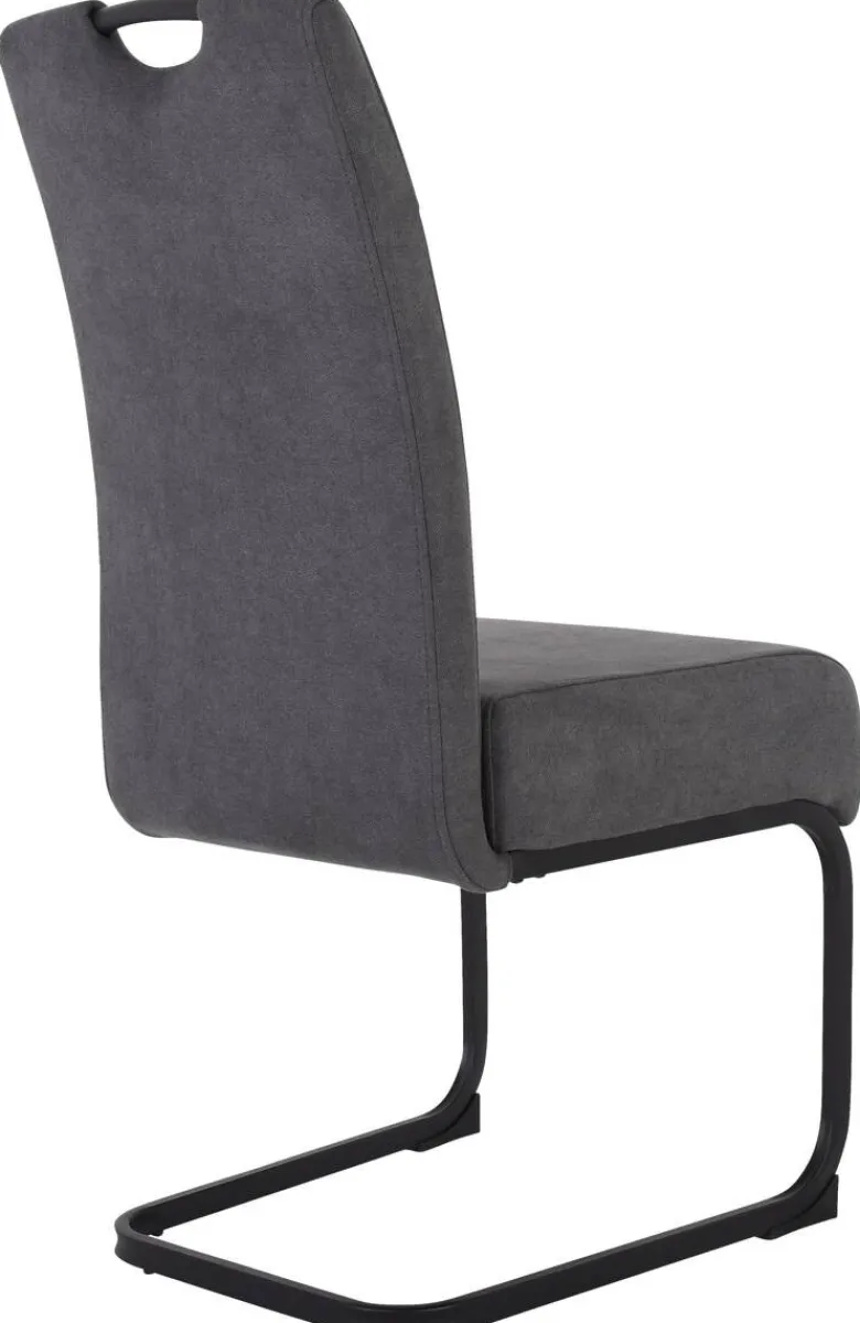 Schwingstuhl Margie dunkelgrau Microfaser B/H/T: ca. 46x104x61 cm