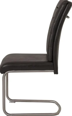 Schwingstuhl Paula 2er Set anthrazit Vintage Microfaser B/H/T: ca. 45x102x65 cm