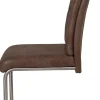 Schwingstuhl Paula 4er Set braun Schlamm Microfaser B/H/T: ca. 45x102x65 cm