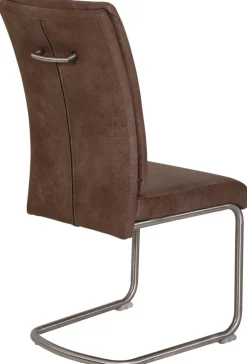 Schwingstuhl Paula 4er Set braun Schlamm Microfaser B/H/T: ca. 45x102x65 cm