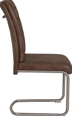 Schwingstuhl Paula 4er Set braun Schlamm Microfaser B/H/T: ca. 45x102x65 cm