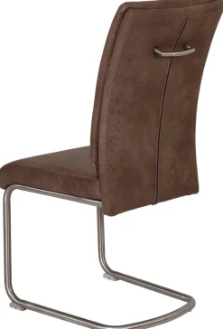 Schwingstuhl Paula 4er Set braun Schlamm Microfaser B/H/T: ca. 45x102x65 cm