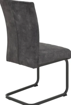 Schwingstuhl Rachel I, 2er-Set anthrazit Microfaser B/H/T: ca. 46x96x60 cm