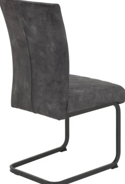 Schwingstuhl Rachel I, 4er-Set anthrazit Microfaser B/H/T: ca. 46x96x60 cm