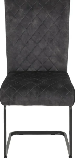 Schwingstuhl Rachel I, 4er-Set anthrazit Microfaser B/H/T: ca. 46x96x60 cm