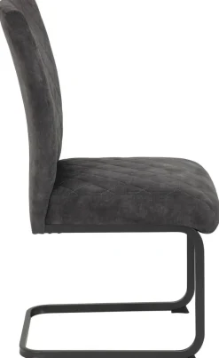 Schwingstuhl Rachel I, 4er-Set anthrazit Microfaser B/H/T: ca. 46x96x60 cm