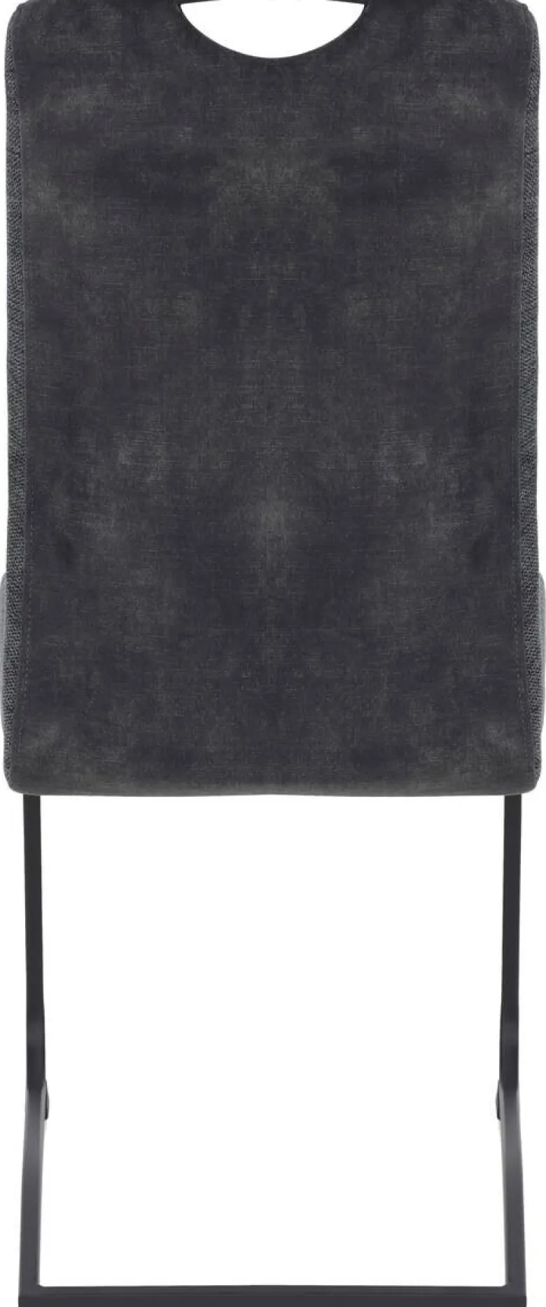 Schwingstuhl Riga, 2er-Set anthrazit Webstoff B/H/T: ca. 44x100x60 cm