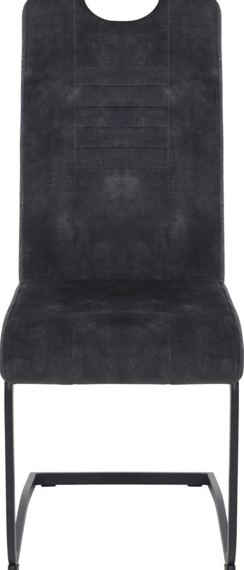 Schwingstuhl Riga, 2er-Set anthrazit Webstoff B/H/T: ca. 44x100x60 cm