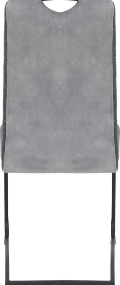 Schwingstuhl Riga, 4er-Set hellgrau Webstoff B/H/T: ca. 44x100x60 cm
