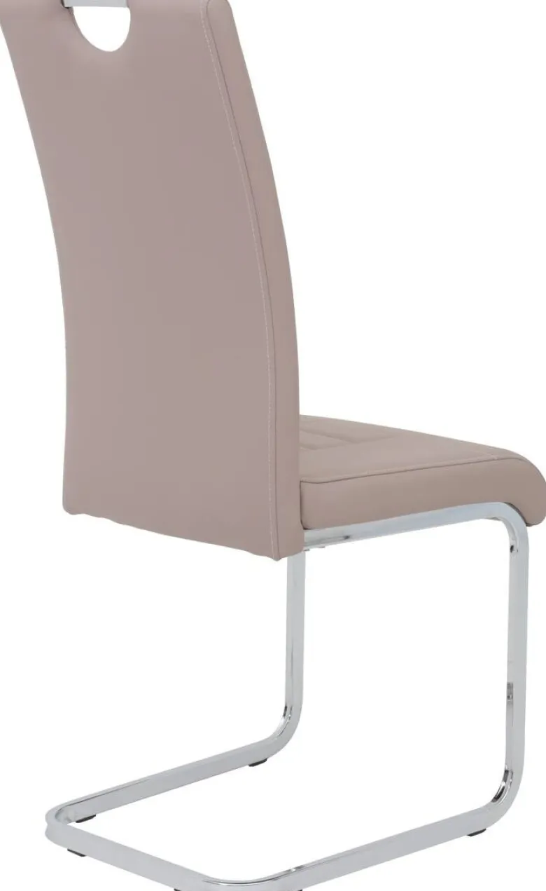 Schwingstuhl Ruby 4er Set Cappuccino Kunstleder B/H/T: ca. 44x103x60 cm