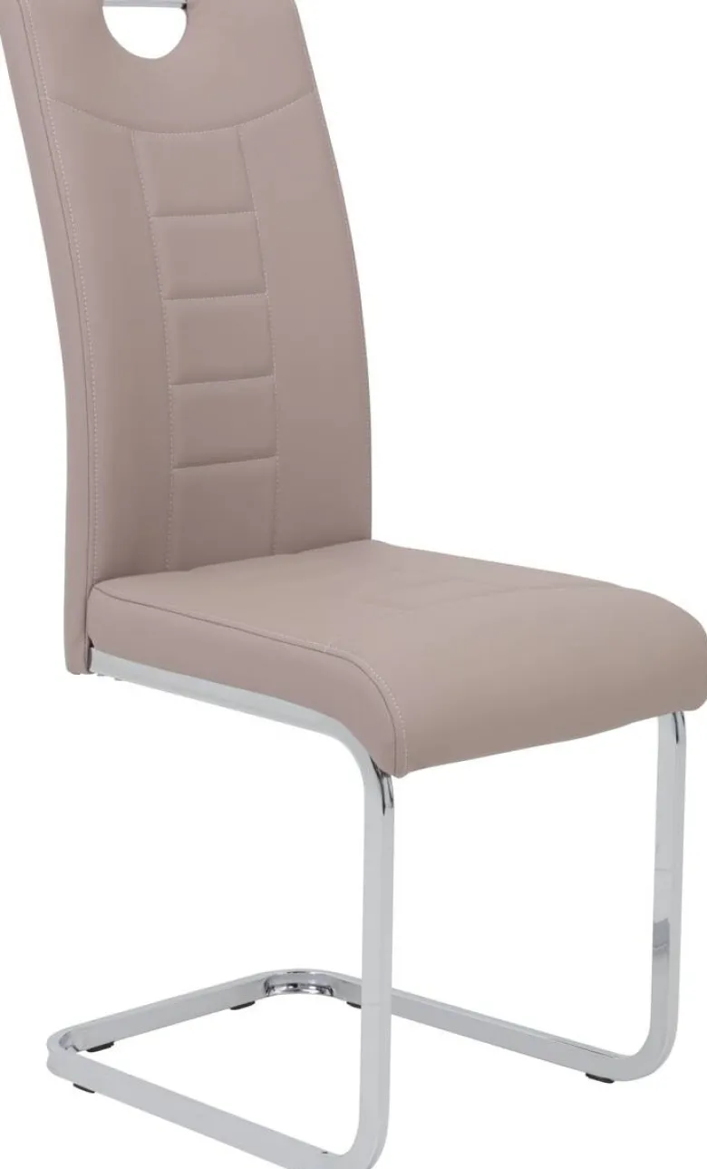 Schwingstuhl Ruby 4er Set Cappuccino Kunstleder B/H/T: ca. 44x103x60 cm