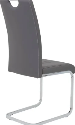 Schwingstuhl Ruby 2er Set grau Kunstleder B/H/T: ca. 44x103x60 cm