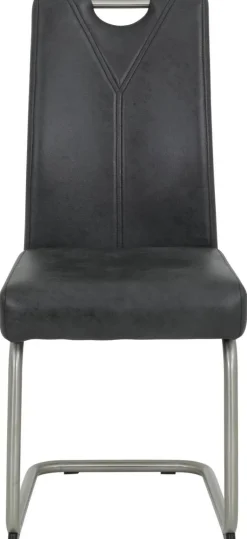 Schwingstuhl Sophia 4er Set anthrazit Vintage Microfaser B/H/T: ca. 43x99x58 cm