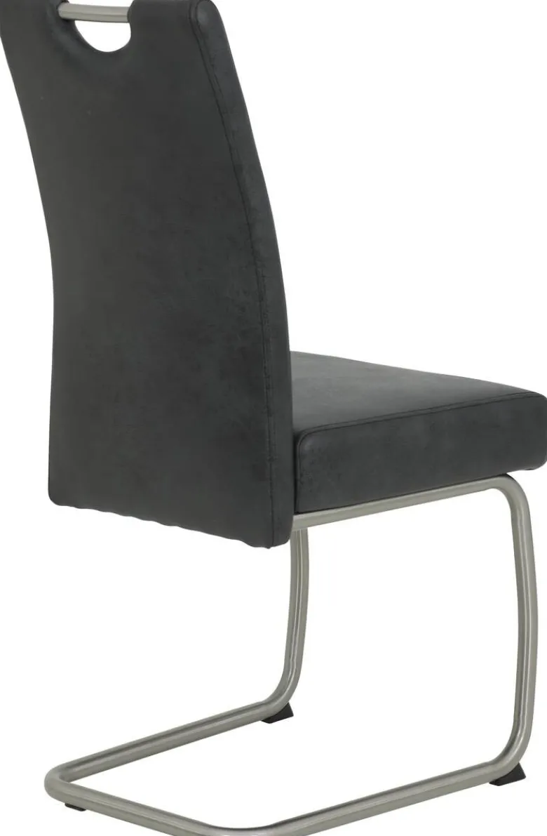 Schwingstuhl Sophia 4er Set anthrazit Vintage Microfaser B/H/T: ca. 43x99x58 cm