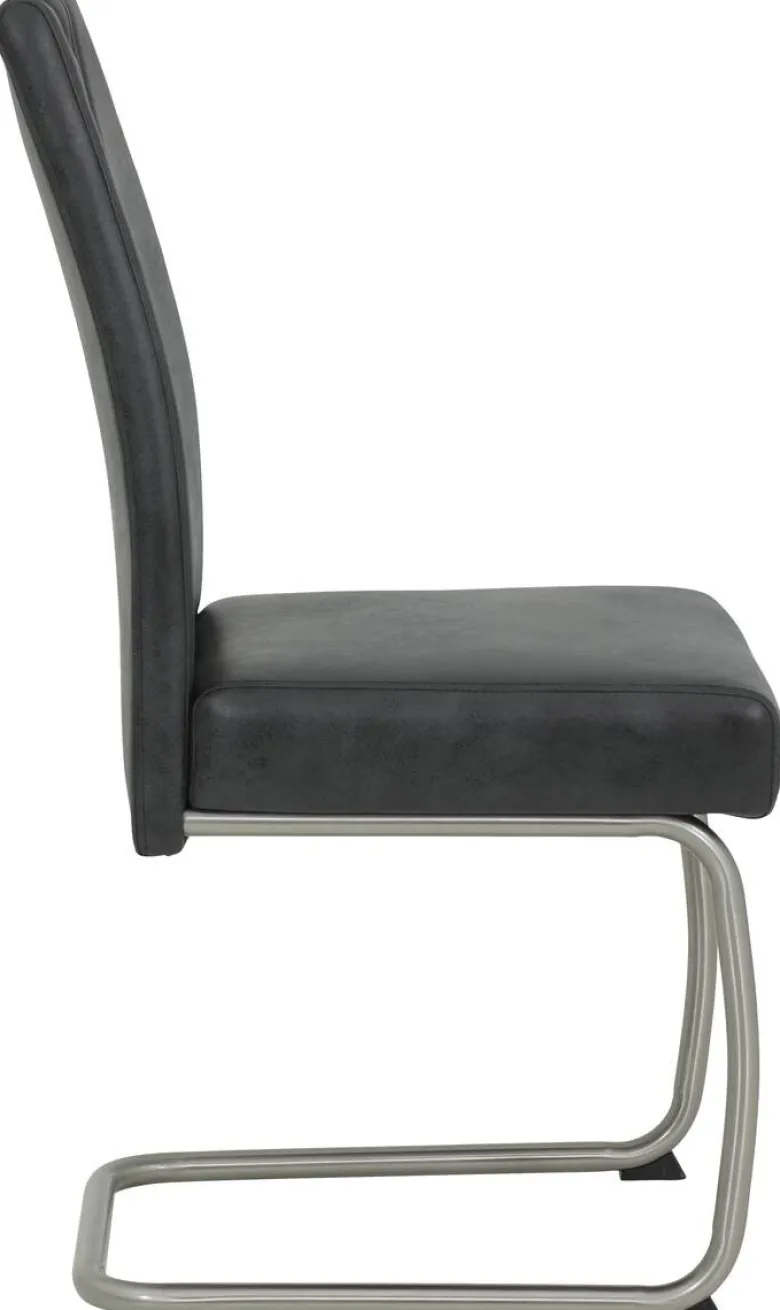 Schwingstuhl Sophia 4er Set anthrazit Vintage Microfaser B/H/T: ca. 43x99x58 cm