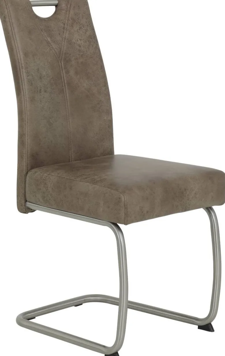 Schwingstuhl Sophia 2er Set schlamm Vintage Microfaser B/H/T: ca. 43x99x58 cm