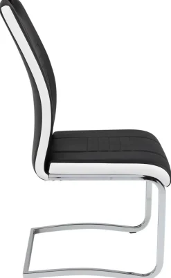 Schwingstuhl Tabea 4er Set schwarz weiß Kunstleder Kunstleder B/H/T: ca. 43x99x61 cm