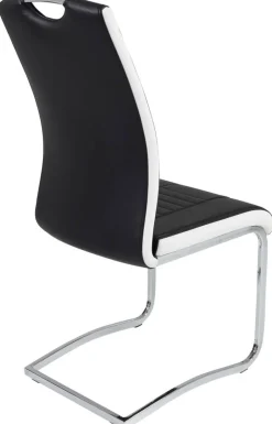 Schwingstuhl Tabea 2er Set schwarz weiß Kunstleder Kunstleder B/H/T: ca. 43x99x61 cm