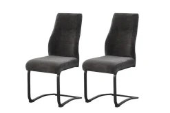 Schwingstuhl TINA, 2er Set anthrazit Webstoff B/H/T: ca. 43x98x59 cm