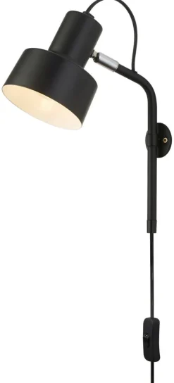 Searchlight Wandleuchte Conical schwarz Stahl B/H/T: ca. 11x27,5x21 cm E14 1 Brennstellen