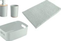 Sensation Bad-Set salbei natur Kunststoff Bambus
