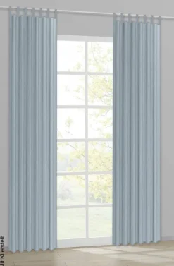 Sensation Schlaufenvorhang Look blau B/L: ca. 140x235 cm