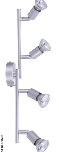 Sensation Spot 4-flg. Mundo silber Metall L: ca. 50 cm GU10 4 Brennstellen